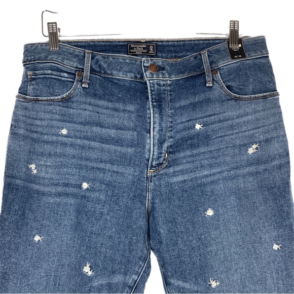 Abercrombie & Fitch High Rise Embroidered Jeans Sz 33/16 L - Picture 3 of 14